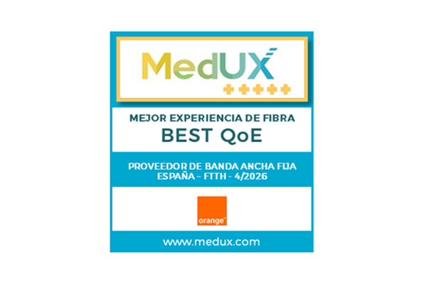 Orange repite como el operador con la mejor experiencia de fibra en España según el último ranking MedUX 2026 Orange repite como el operador con la mejor experiencia de fibra en España según el último ranking MedUX 2026