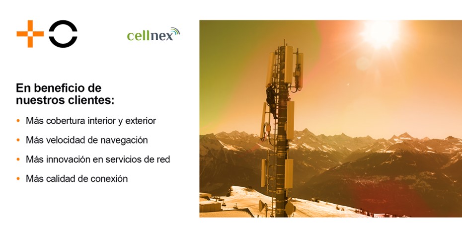 Cellnex y MasOrange cierran una alianza con la  firma de un nuevo contrato de servicios