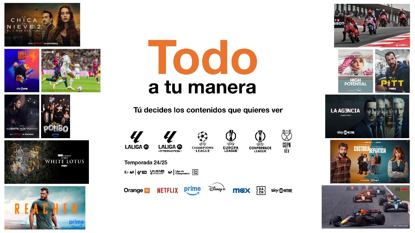 Orange lanza nuevas tarifas con mayor flexibilidad para disfrutar de los mejores contenidos premium y una experiencia de TV única