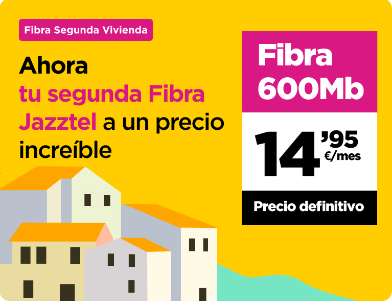 Jazztel lanza un nuevo servicio de fibra para segundas residencias por solo 14,95€/mes