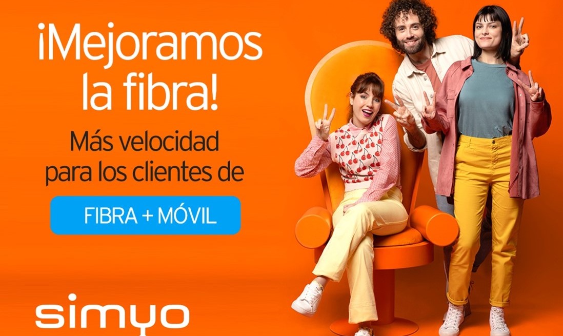 ¡En simyo mejoramos la fibra! Más velocidad para los clientes de fibra + móvil