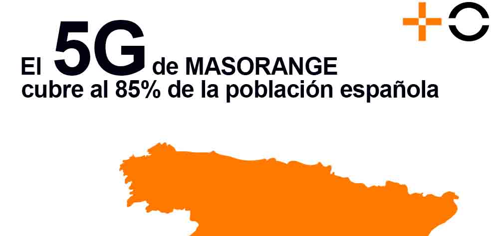 La red 5G de MASORANGE llegará a cerca del 100% de los municipios españoles de más de 10.000 habitantes en 2024