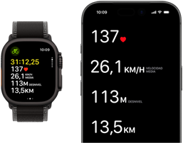 Métricas de entreno en tiempo real en el Apple Watch Ultra 3 y en el iPhone
