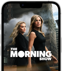 Pantalla de un iPhone 17e que muestra la serie The Morning Show de Apple TV