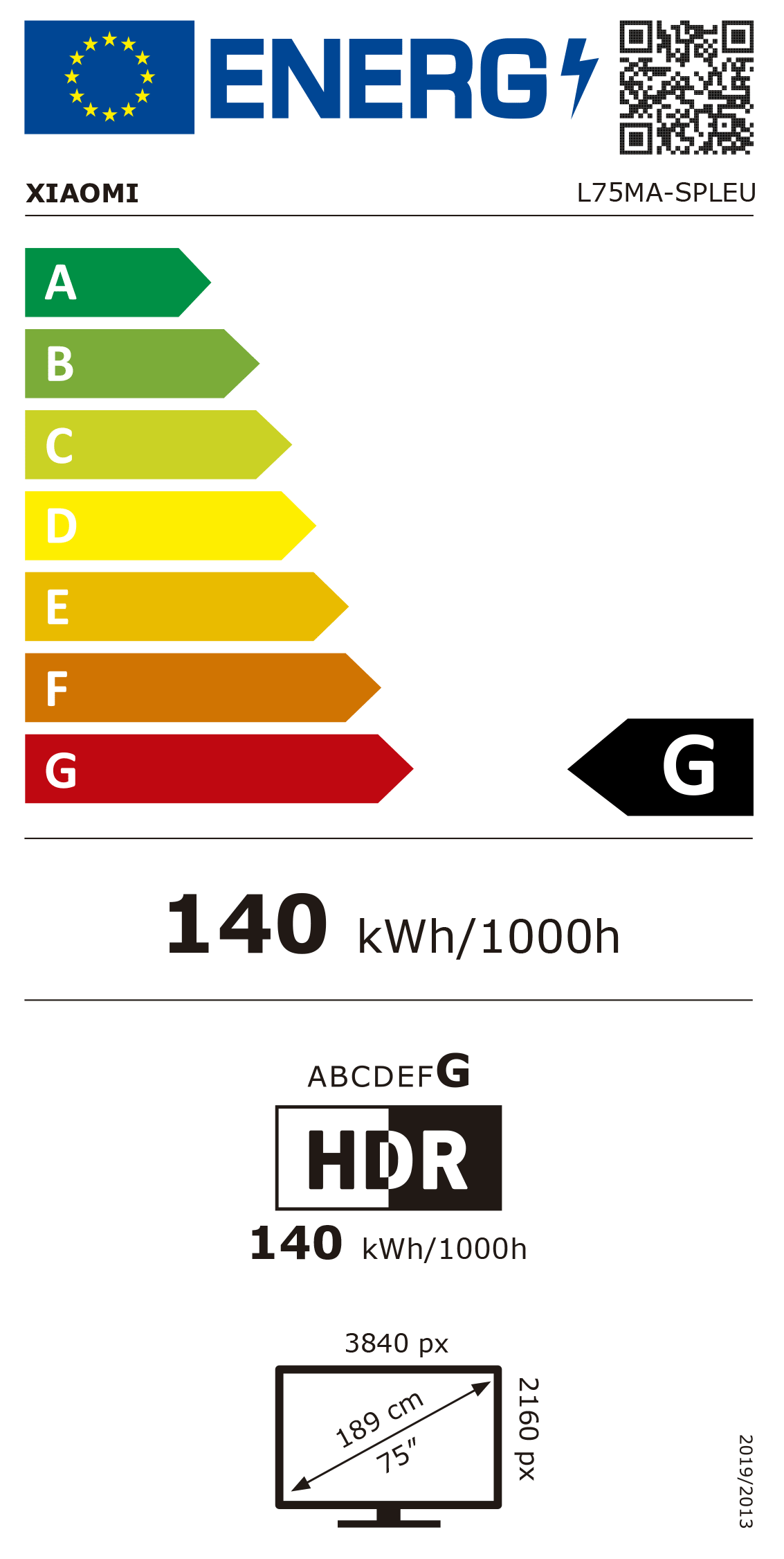 Certificado energético G