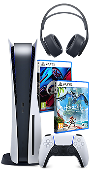 Sony PlayStation 5 + Horizon FW + GT 7 + Pulse 3D negro
